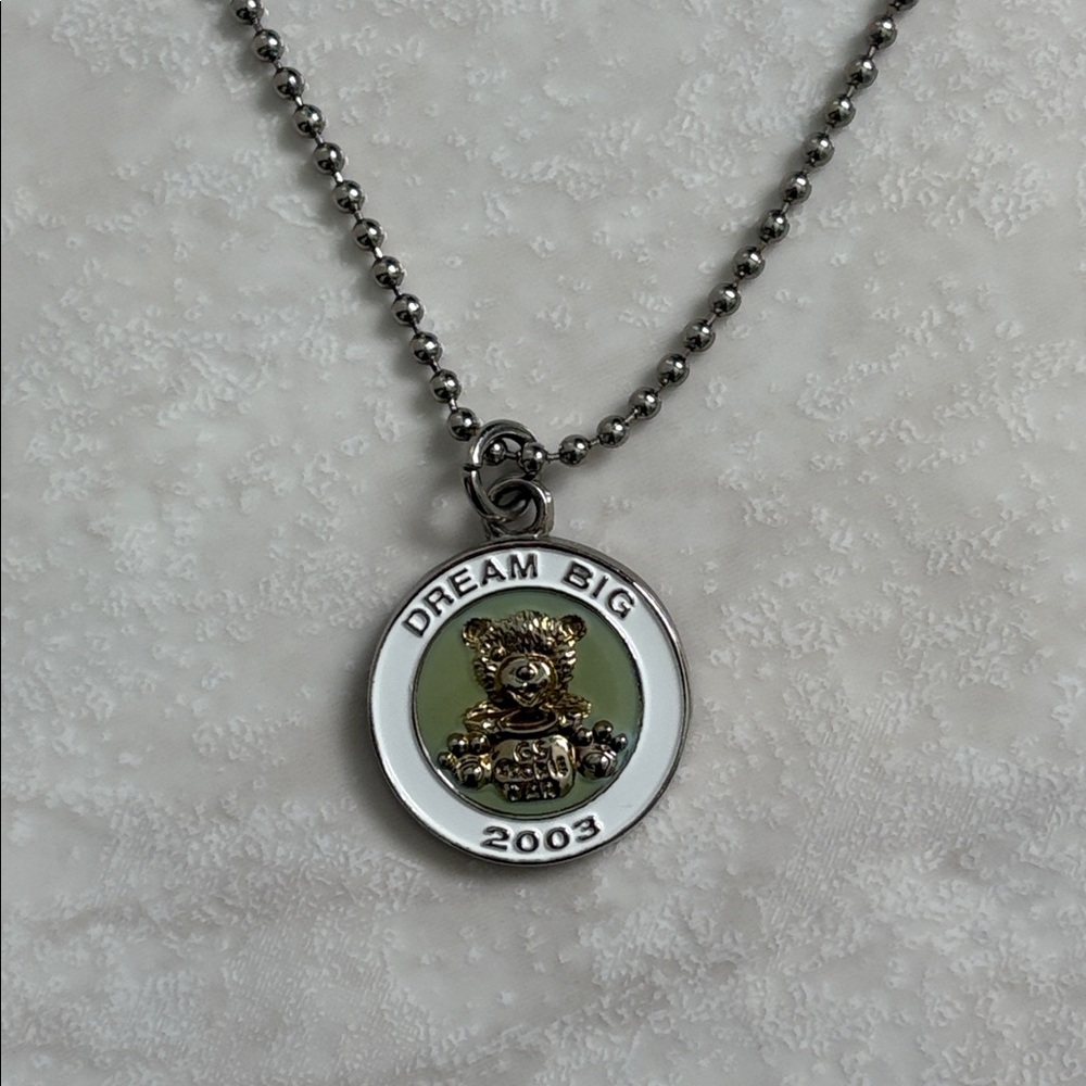 🌟HP🌟Girl Scout “Dream Big” Bear Necklace 2003